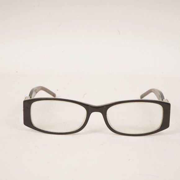 Jimmy Crystal NY ISIS Silver & Crystal Black Glasses 52-17 Frames Only - Picture 2 of 8